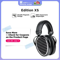 HIFIMAN Edition XS Over-Ear-Over-Ear-Open-Back-Planar-Magnet-HiFi-Kopfhörer in voller Größe mit verstellbarem Kopfband im Stealth-Magnet-Design