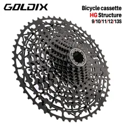GOLDIX Ultraleichter MTB-Kassettenfreilauf k7 9/10/11/12/13 Geschwindigkeit HG-Struktur Kettenrad Kohlenstoffstahlmaterial für Mountainbike