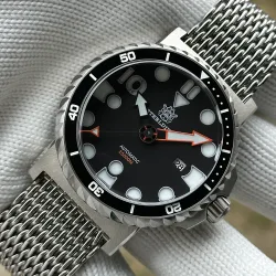 STEELDIVE Offizielle SD1982H blau leuchtende 46,5 mm 25000 m wasserdichte Saphirglas-Keramiklünette NH35 Herren-Taucheruhren mit Datum