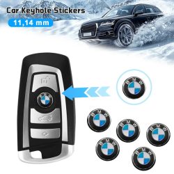 11/14MM 3D-Embleme Autoschlüssel-Gehäuseaufkleber Fernbedienungs-Logo-Aufkleber für BMW Performance M1 M2 F32 F30 F20 E90 F30 F87 E46 E60 E87