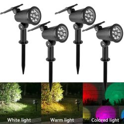 9-LED-Solar-Spot-Licht für den Außenbereich, wasserdicht, Strahler, Solar-Gartenbeleuchtung, Landschaftsbeleuchtung, Dekoration, Weg, Rasenlampe