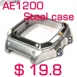 Für Casio AE-1200WH Uhr Stahlgehäuse ae1200 Mod Kit Edelstahl Uhr Metallgehäuse