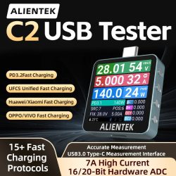 ALIENTEK USB Tester C2 Digitales Voltmeter Ladedetektor PD3.2 Batterietester Schnellladungserkennung Trigger