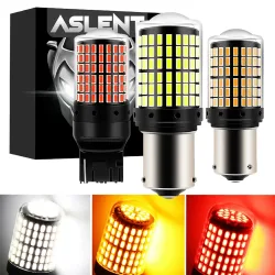 2 Stück 1156 BA15S P21W BAU15S PY21W T20 7440 W21W 7443 T25 3157 1157 P21/5W W21/5W LED-Birnen 144SMD LED-Lampe Blinkerlicht