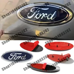 Ford Logo Frontgrill Logo Haube Abzeichen Emblem Aufkleber Blau Auto Zubehör Für Focus mk2 mk3 Fiesta F150 F250 Ranger Mondeo mk4