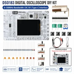 DSO183 DC 5V Digitales Oszilloskop DIY-Kit, 0?500 kHz Oszilloskop Elektronik-Lötset, Typ-C Anschluss