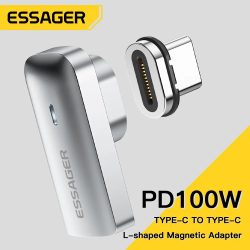 Essager PD 100 W magnetischer USB-C-OTG-Adapter, schnelles Aufladen, Typ-C-Magnetanschluss, 20 Gbit/s, Datensynchronisierung, 4K bei 60 Hz, für MacBook-Laptop