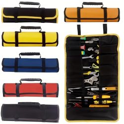 22-Taschen Oxford Canvas Klappschlüssel Rolle Aufbewahrungswerkzeuge Wasserdichter Handroller