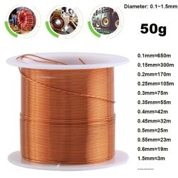 1?3 Rollen 50 g Kupferdraht, 0,1?1,5 mm Kabel, Kupferdraht, Magnetdraht, Kupferlackdraht, emaillierter Kupferwickeldraht