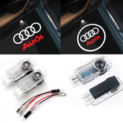 2er-Set LED-Autotür-Willkommenslicht Logo-Projektor Laser für Audi A1 A3 A4 A5 A6 B5 B6 B7 B8 C5 C6 C7 A7 A8 Q3 Q5 8V