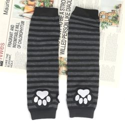 Gestrickte Kawaii Gothic Lolita Handschuhe für Damen, Harajuku Armwärmer, Katzenpfoten-Design, fingerlose Punk-Handgelenkstulpen, Y2K Mädchen-Handschuhe