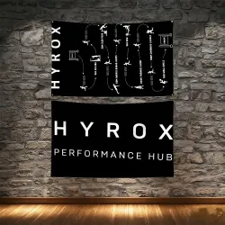 Minimal Gym Hyrox Flaggen-Wandteppich, kreatives Muster, Foto, Wohnzimmer, Wandkunst, Party, Outdoor-Dekoration