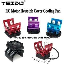 YSIDO RC Elektroauto 540 550 3650 3660 3665 Bürstenloser Motor Kühlkörperabdeckung Lüfter für 1/10 1/12 Wltoys 124017 124016   Teile