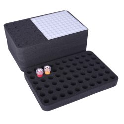 30/60 Fächer Schaumstoff-Organizer für Diamond Painting und Kreuzstich Zubehör, Aufbewahrungsbox für 5D Stickerei und Mosaik, Geschenk-Etui, ohne Flaschen
