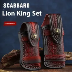 Oberschichtige Messerhülle aus Rindsleder, tragbares Outdoor-Messerholster, ein exquisites Geschenk, geeignet für die Versorgung Ihres Mannes oder Vaters