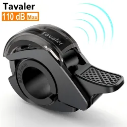 Tavaler Neue Verbesserte Fahrradklingel 110dB Max. Laute, Klare PC-Klingel, Wasserdicht, Rutschfest, Strukturiert, Sicherheitszubehör für Straßenfahrräder, Roller, MTB, Outdoor-Fahrräder