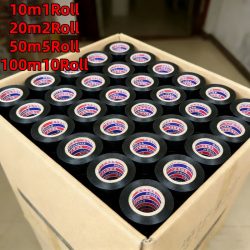 Hochtemperaturbeständiges schwarzes Gummi-Isolierband - langlebiger und weicher Isolierkleber, verwendet für Industrie und Haushalt.