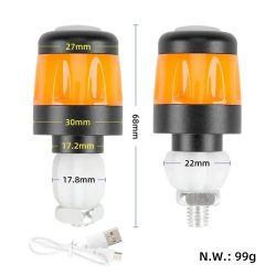 2 Stück LED-Lenkerlichter für die Ninebot Max G30/ES-Serie ? wasserdichte Blinker und Warnlichter für 17?22 mm Halterung