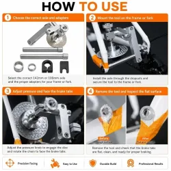 Präzisionswerkzeug zur Einstellung der Bremsbeläge, Gabelbremswerkzeug, silberfarbenes und schwarzes Werkzeug zur Ausrichtung der Bremsbeläge, Konstruktion aus Aluminiumlegierung