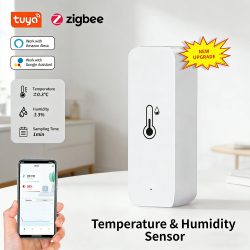 Tuya Zigbee Smart Temperatur- und Feuchtigkeitssensor, Innenhygrometer, Thermometer, Hausautomation, Echtzeitdaten, funktioniert mit Alexa