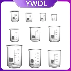 YWDL Hochwertiger Borosilikatglas-Messbecher mit Skala, Laborbecher, Küchen-Backmessbecher 50/100/150/250/500/1000ml