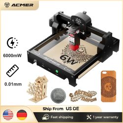 ACMER S1 6W Mini tragbarer Lasergravierer Hochpräzise CNC-Schneidwerkzeuge Graviermaschine für DIY Holz Glas Acrylc Anfänger