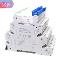 10 Stück 41F-1Z-C2-1 HF41F 5-ZS 12-ZS 24-ZS 5V 12V 24V 230V 6A 1CO Slim/SSR Relaismontage am Schraubsockel mit LED-Wafer-Relais