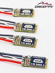 DAKEFPV 35A 45A BLHeli_S BLS 2-6S ESC Integrierte programmierbare RGB LED ONESHOT125 D-Shot 150/300/600 für RC FPV Quadcopter Rahmen