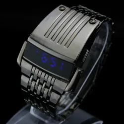 Heißer Verkauf 2023 Reloj Hombre Fashion Led Digital Uhr Männer Military Sport Uhren Schwarz Voller Stahl Elektronische Armbanduhren Männer