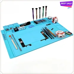 Magnetische Silikon-Reparaturmatte Hitzebeständig 932 ° F Antistatisches ESD-Lötpad für die Wartung von Leiterplatten und Telefonen