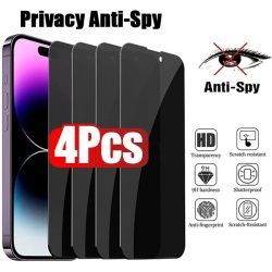 4er-Set Vollflächiger Anti-Spy Displayschutz für iPhone 17 16 11 12 13 14 15 PRO MAX Gehärtetes Glas Sichtschutz 17 Air 16 Pro Max Plus