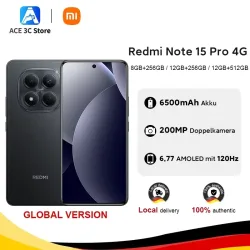 Xiaomi, Globale Version Redmi Note 15 Pro 4G Handy Smartphone 6500mAh 45W Akku 200MP OIS Hauptkamera 6,77