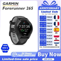 Garmin Forerunner 265 Garmin Sportuhr Outdoor GPS Laufen Fitness Marathon Schwimmen Chinesische Herzfrequenz- und Blutsauerstoff-Smartwatch