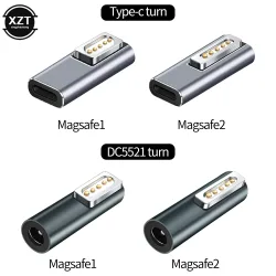 NEUER Hochwertiger Magnetischer USB-C-Adapter Typ C zu Magsaf* 2 /DC5521 zu Magsaf1 Anschluss PD Schnellladeadapter für MacBook Air/Pro