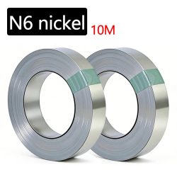 10 m N6-Nickelstreifen, 0,1/0,12/0,15/0,2 mm Dicke, hochleitfähiges Nickelband für 18650 21700 Li-Ionen-Batterie-Punktschweißen
