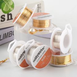 XUQIAN 14K Gold- und Silber-Kupferdraht, rostbeständig, Perlen-Basteldraht, 0,25 mm-1,3 mm, für DIY-Armbänder, Halsketten, Schmuckherstellung