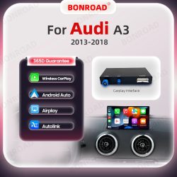 Bonroad drahtloses carplay android auto adapter für audi a3 8v 2012-2018 spiegel link airplay bluetooth gps navigation