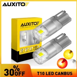 AUXITO 2 Stücke T10 LED Canbus W5W LED Lampe 168 194 2824 Glühbirne 6000 Karat Weiß Auto Innenbeleuchtung Dome Kofferraum Leselicht Weiß 12 V