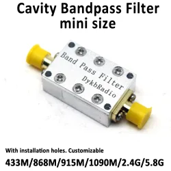 CNC SMA Bandpassfilter 433Mhz 868Mhz 915Mhz 1090Mhz 2.4Ghz 5.8Ghz BPF 1dB Bandbreite RF Signal Drohne LORA Helium Miner SDR
