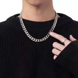 3/5/7mm Edelstahl Cuban Link Kette Klassische Punk Persönlichkeit Schmuck Einfache Mode Hip-hop Paar Halskette für Männer Frauen