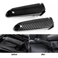 Neue Auto Handbremse Griffe Abdeckung Trim Für BMW E46 E90 E91 E92 E93 E86 E87 F31 F32 F61 F20Universal Carbon Faser Muster Zubehör