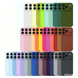 Original Quadratische Flüssigsilikon-Handyhülle für iPhone 17 16 15 14 13 12 Pro Max Luxuriöse Kameraschutzabdeckung