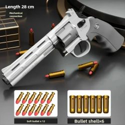ZP5 357 Revolver-Launcher-Pistole für Dauerfeuer mit Soft-Dart-Kugeln ? Spielzeugwaffe für Outdoor-Kampfspiele für Kinder und Erwachsene