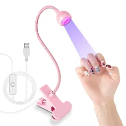 Nagel-LED-UV-Lampe zum Trocknen von Gelnägeln, Nagellack, zum Aufstecken, flexibler Schreibtisch, Mini, tragbare USB-Nagellampe, UV-Licht-Trockner für Maniküre, Salon