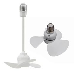 Deckenventilator für den Innenbereich mit E27-Schraubsockel und bürstenlosem Motor, 14 cm, kompakte Größe, sorgt für leise und effiziente Luftbewegungen
