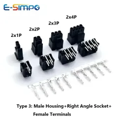 10Sets MX3,0mm Micro-Fit 3,0mm Zweireihig 2*1P-2*12Pin Mini 5559/43020 Gehäuse Buchse Terminal Gerade RA Wafer Stecker