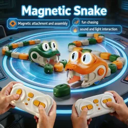 Ferngesteuertes Magnetisches Greedy Snake Kampfspielzeug Interaktives Zählspiel Lehrreiches Wettbewerbs-RC-Spielzeug Geburtstagsgeschenk