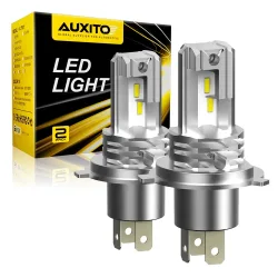 AUXITO H4 Lüfterlose LED-CSP-Scheinwerferlampe für Auto und Motorrad, 9003 LED Hi/Lo Fern- und Abblendlicht-Scheinwerfer, automatische Stirnlampe, 12 V, 12000 lm