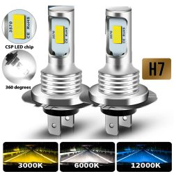 2 Stücke H7 H1 H8 H9 H11 9005 9006 Led-lampen HB3 HB4 CSP LED Super Helle Scheinwerfer DRL Lampe 6000 Karat Weiß 3000 Karat Gelb 12000 Karat Blau