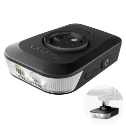 RAVEMEN FR1100 SE Fahrrad-Frontlicht für Garmin Wahoo Bryton IGPSPORT GPS USB-C wiederaufladbares Fahrrad-Frontlicht, Tageswarnlicht, Nachtbeleuchtung, automatisches Ein-/Ausschalten